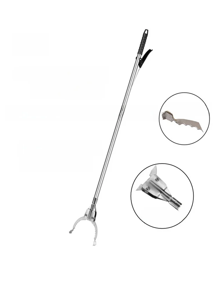 

High-Temperature Resistant Stainl Steel Long-Handled Tra abber Outdoor Waste Collection Tool Heat-Resistant Garbage Clamp