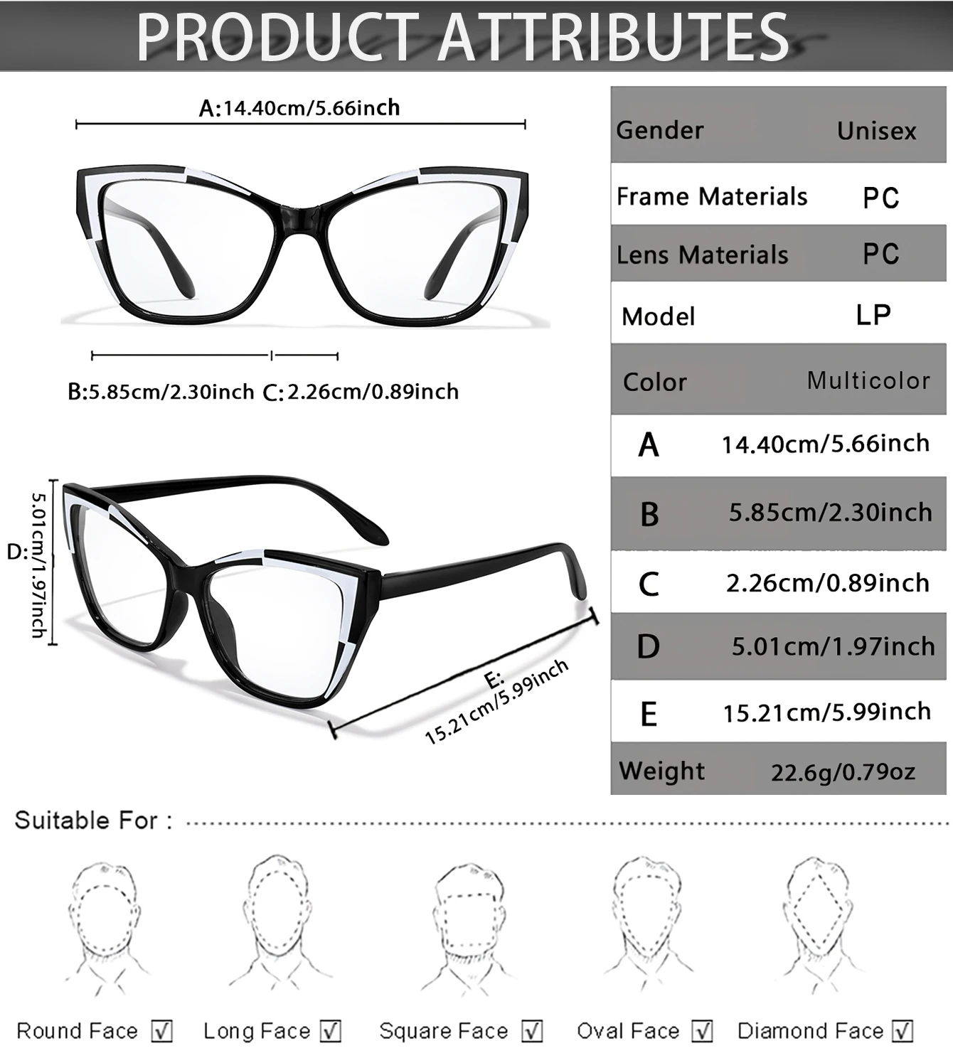 Trendige Cateye-Lesebrillen für Männer und Frauen, Surf-Internet-Brillen mit UV-Schutz, Presbyopie-Brillen +150 +200 – Detail 2