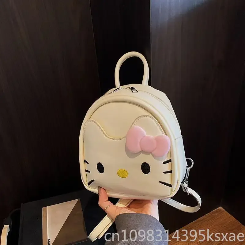

Mini Hello Kitty Backpack for Girl Women's Bag Pu Leather Lightweight Waterproof for Cute Style Decoration