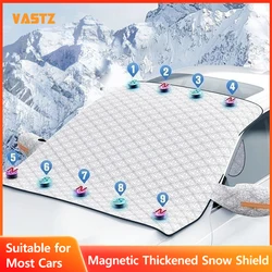 Magnetic suction Car Windshield Snow Ice Cover Portable Car Windshield Sun Shade for Large Sedan Large SUV Pickup Truck