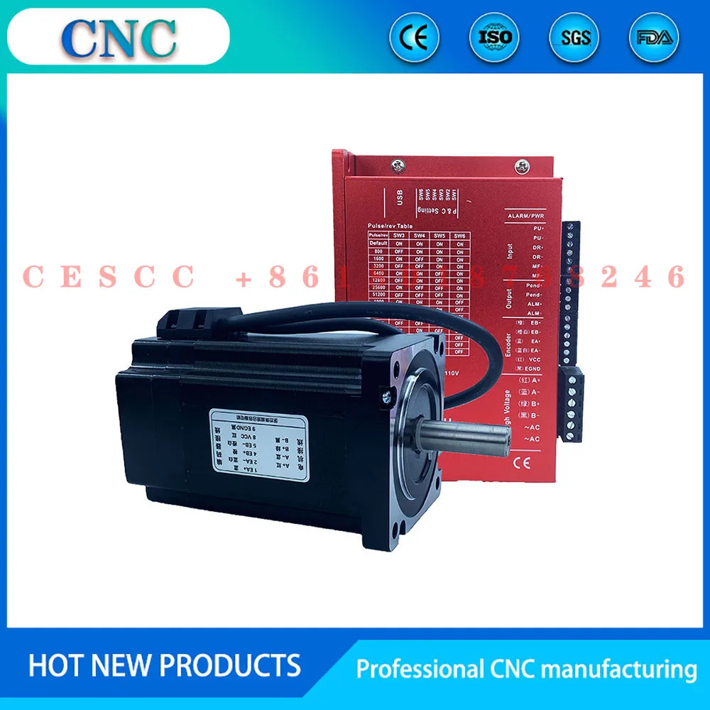 

NEMA34 2-phase hybrid servo motor and driver YK286EC118A1 + SSD2608H 8.2N.m motor and driver closed-loop motor