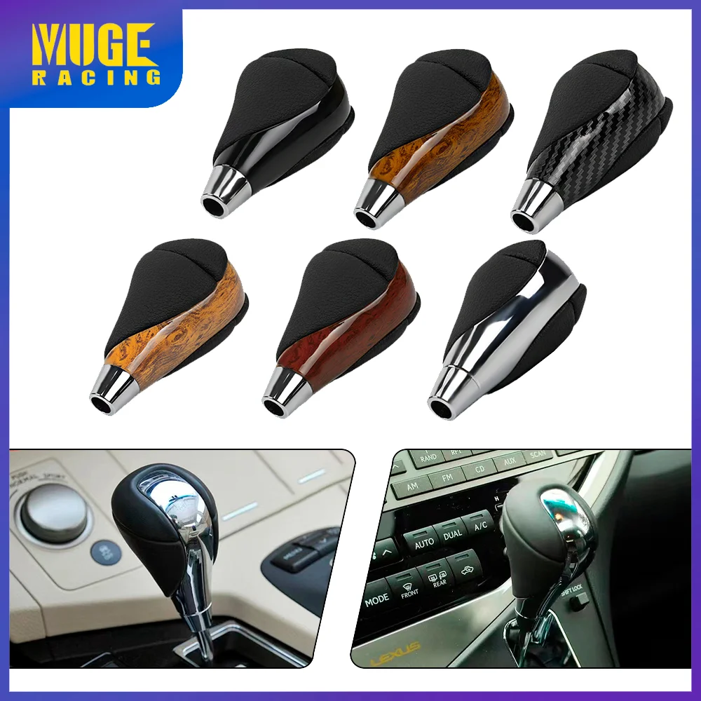 Carbon Fiber Gear Stick Head Shifter Lever Handball Plating Walnut Gear Shift Knob For Toyota For Lexus IS RX3 ES GS LS SFN147