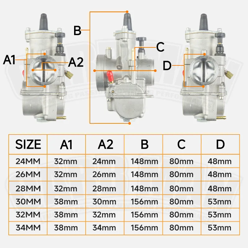 PWK Motorcycle Carburetor With Free Jet For Keihin KOSO PWK 24 26 28 30 32 34mm 2/4T ATV Quad Go Kart Dirt Bike Scooter 50-250cc