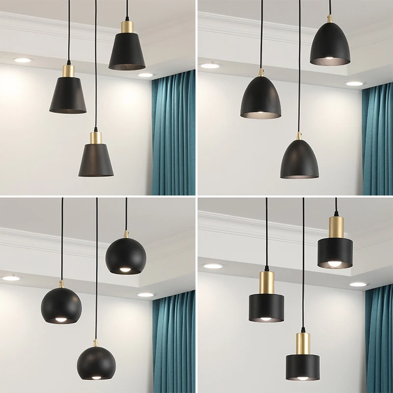 Nordic Restaurant Chandelier Light Three Head Bar Hanging Light Table Dining Hall Lighting Cafe Bedroom Pendant Lamp