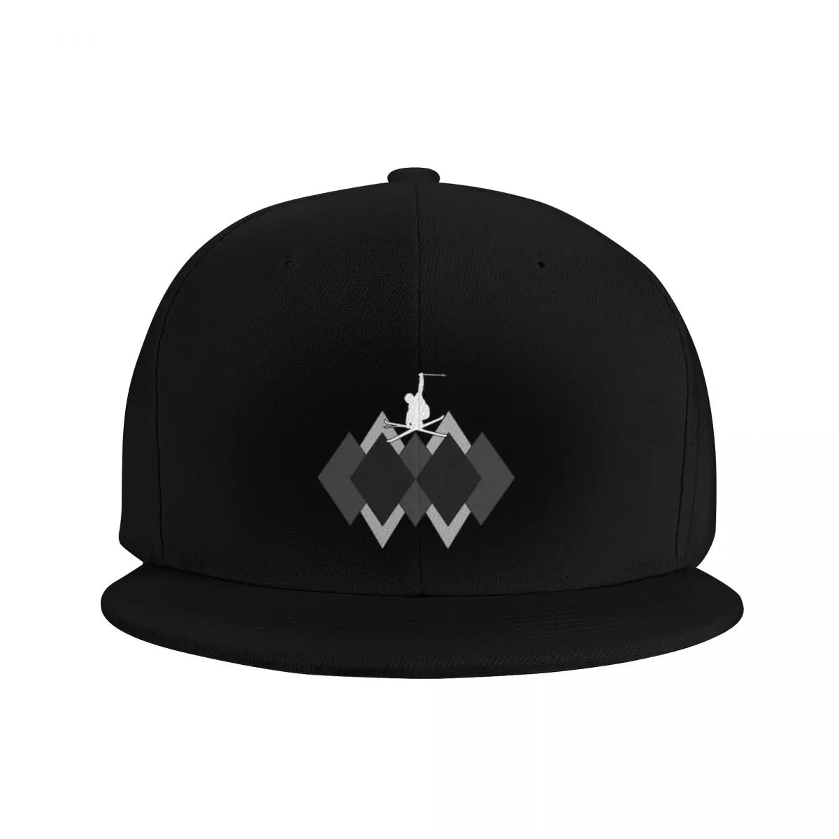 Ski Double Black Diamonds Silhouette Baseball Cap Big Size Hat Thermal Visor Mens Caps Women's