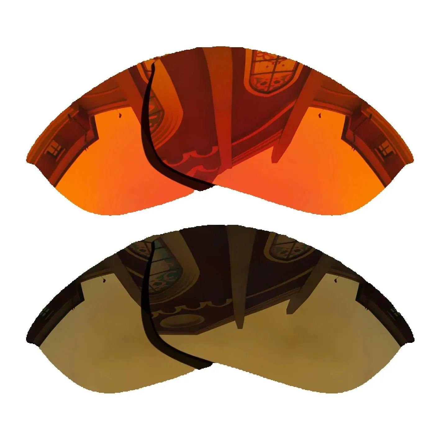 

Red Orange&Bronze Copper Sunglasses Polarized Replacement Lenses for Oakley Half Jacket 2.0