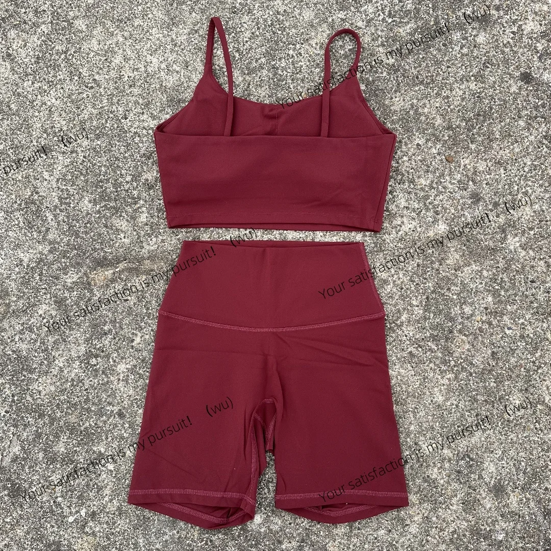 

Solid Color gym bike Yoga Set short Legging +cross sport bra Tracksuit Athletic Women Gym Suit Comprehensive Training Jogging