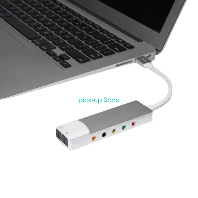 Внешняя звуковая карта USB высокого разрешения с цифровым звуком SPDIF для систем объемного звука 5.1 и 7.1, алюминиевый корпус