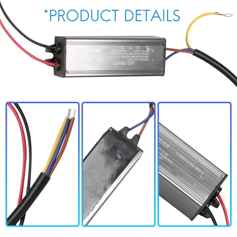 10X 30W LED Driver Constant Current Driver Power Supply Transformer Waterproof