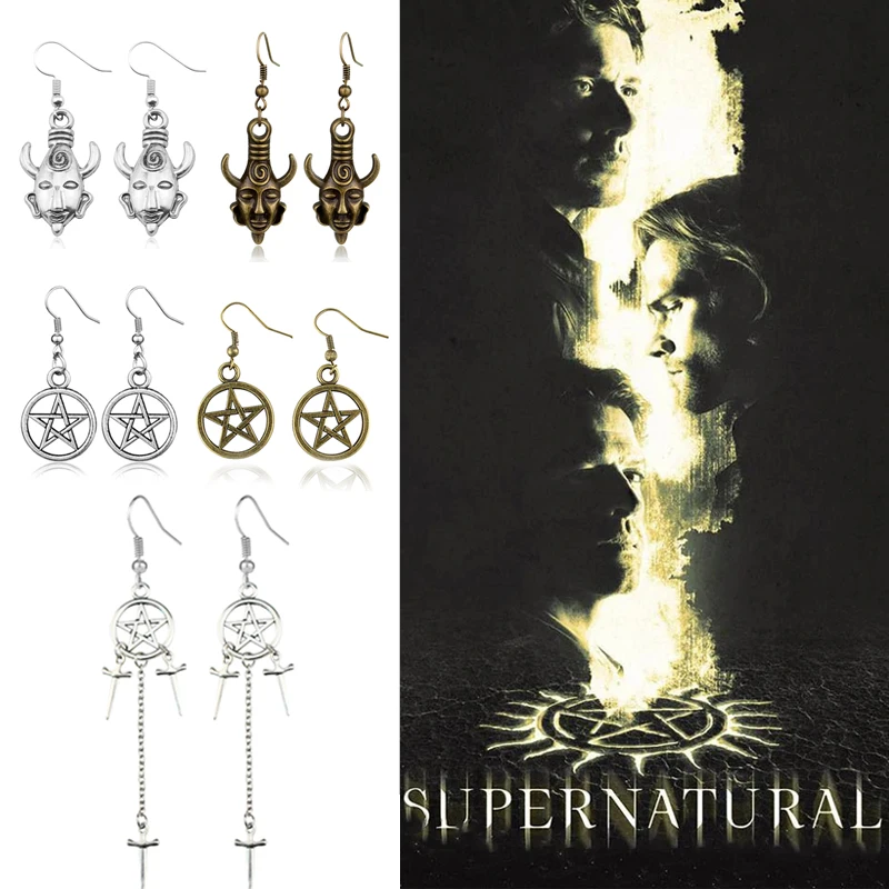 Supernatural Necklace Dean Winchester Jensen Ackles Amulet Pendant Jewelry for Men and Women Wholesale Fans Gift