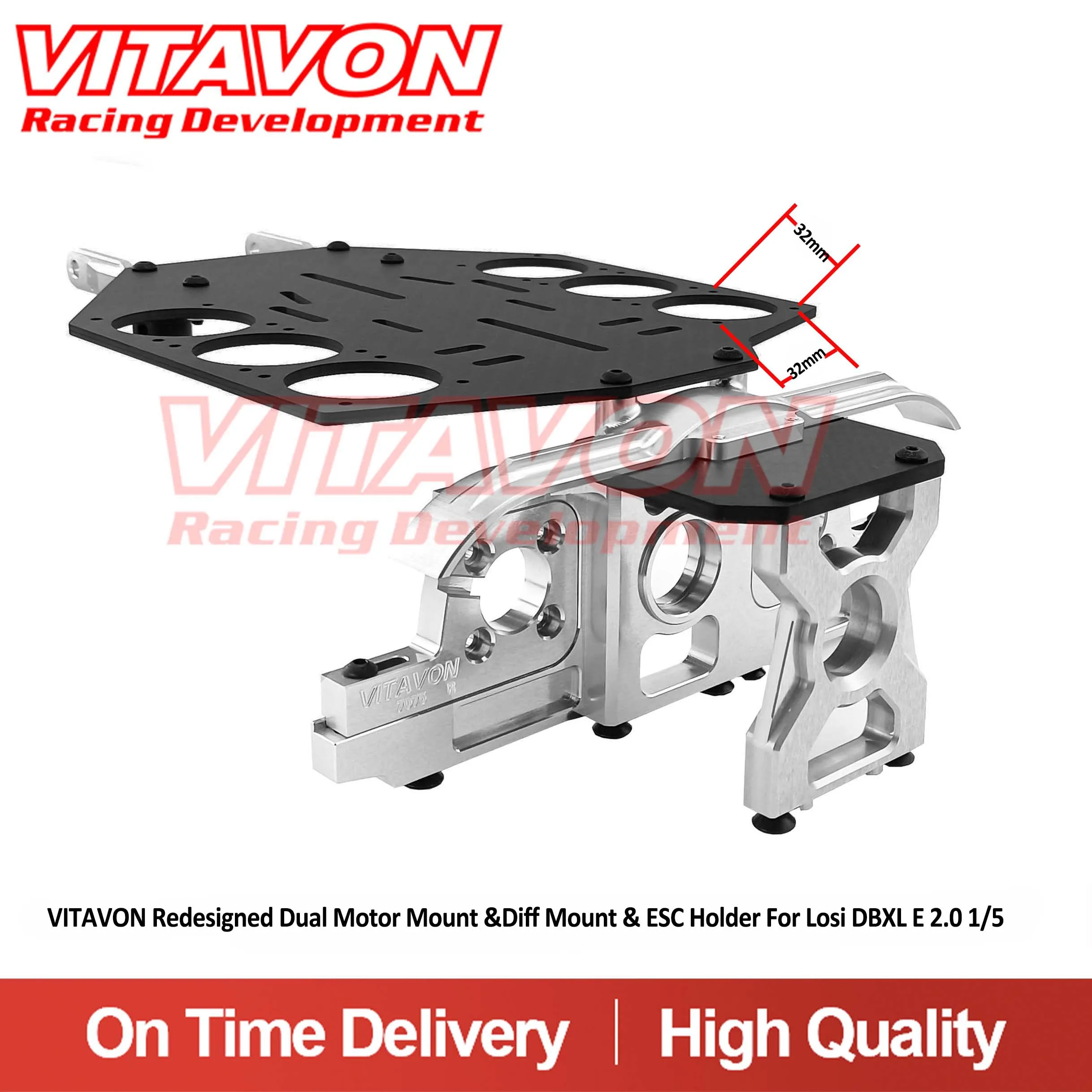 

VITAVON Redesigned Dual Motor Mount &Diff Mount & ESC Holder For Losi DBXL E 2.0 1/5