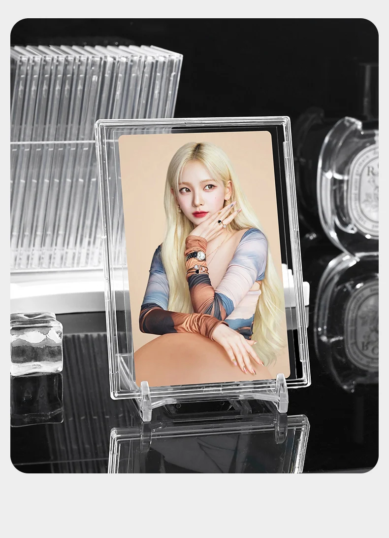 

5pcs Pack SINGBA Clear Card Hold Sleeve HD Hard Brick 64x90mm TCG Photocard Holder Display Stand Game Card Anime Collect