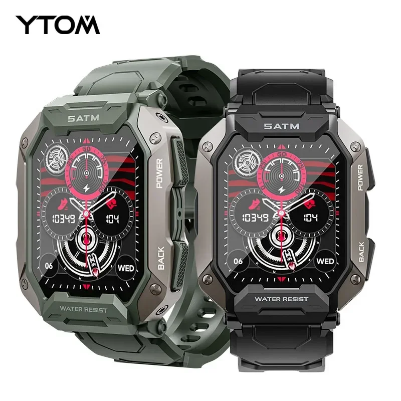 YTOM Newest C20 PLUS Smart Watch Smartwatch BT Wireless Call Business Outdoor Sports IP68 Waterproof Wristwatch PK C20 PRO