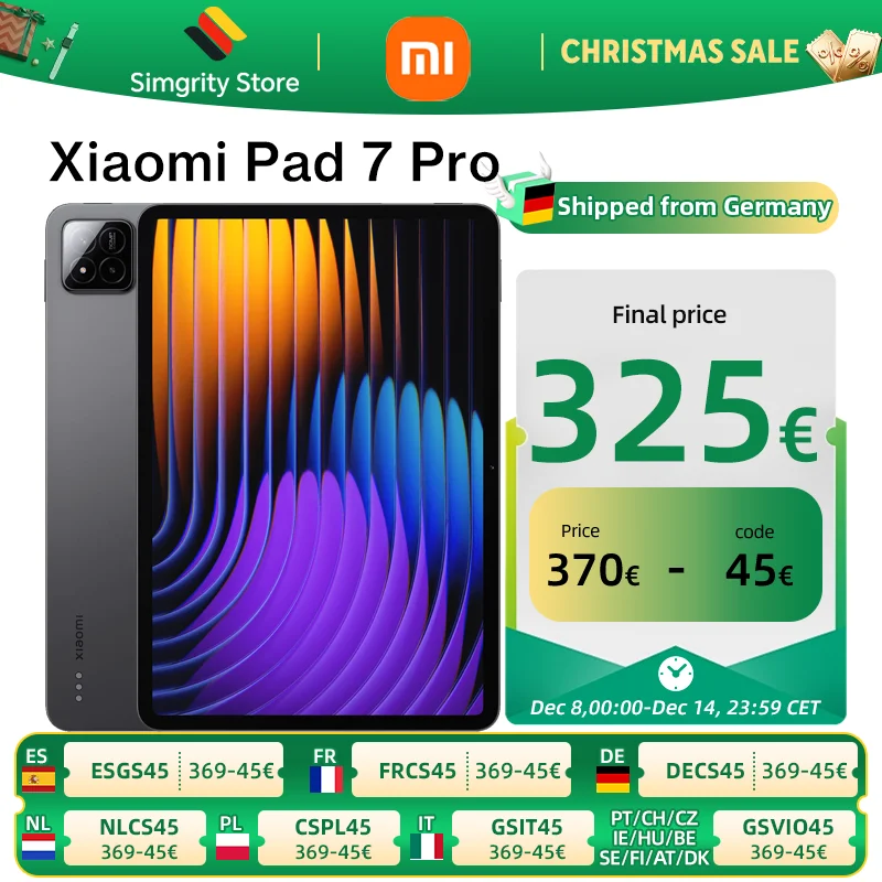 Version mondiale Xiaomi Pad 7 Pro 11,2 pouces �cran 3,2K 144 Hz Snapdragon 8s Gen3 8850 mAh Appareil photo 50 Mpx Xiaomi HyperOS 2 MI Pad 7 Pro