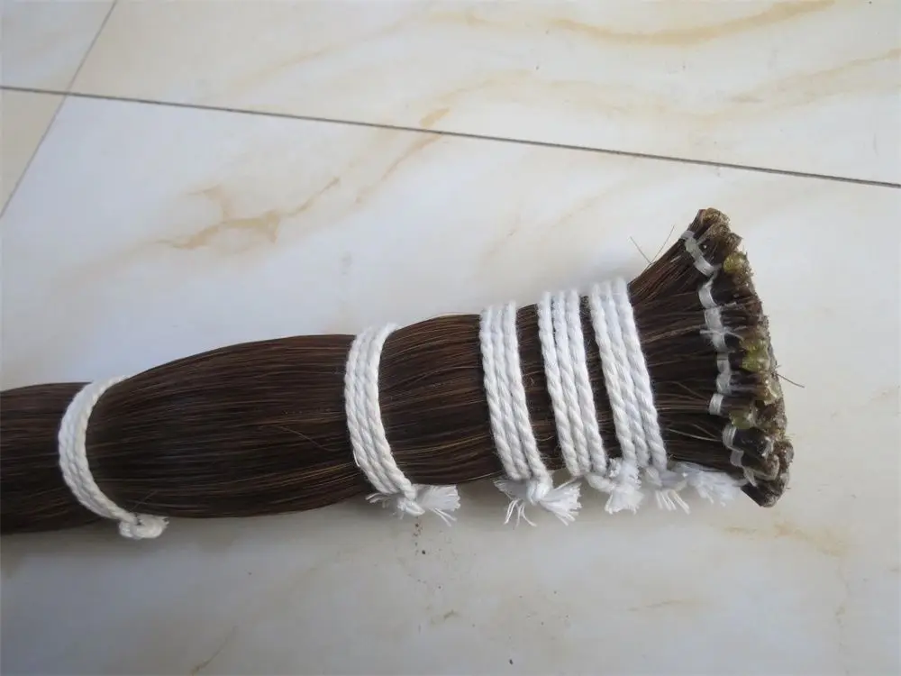 

50 hanks A grade brown color Horse hair, horsetail 80-82cm