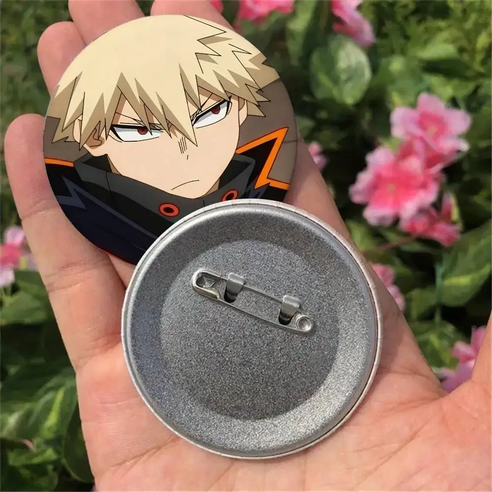 1pc Cool Guy Bakugou Katsuki Anime My Hero Academia Badges 25 32 75 Mm Round Cosplay Pin Bag Decor Friends Gifts Brooch Souvenir