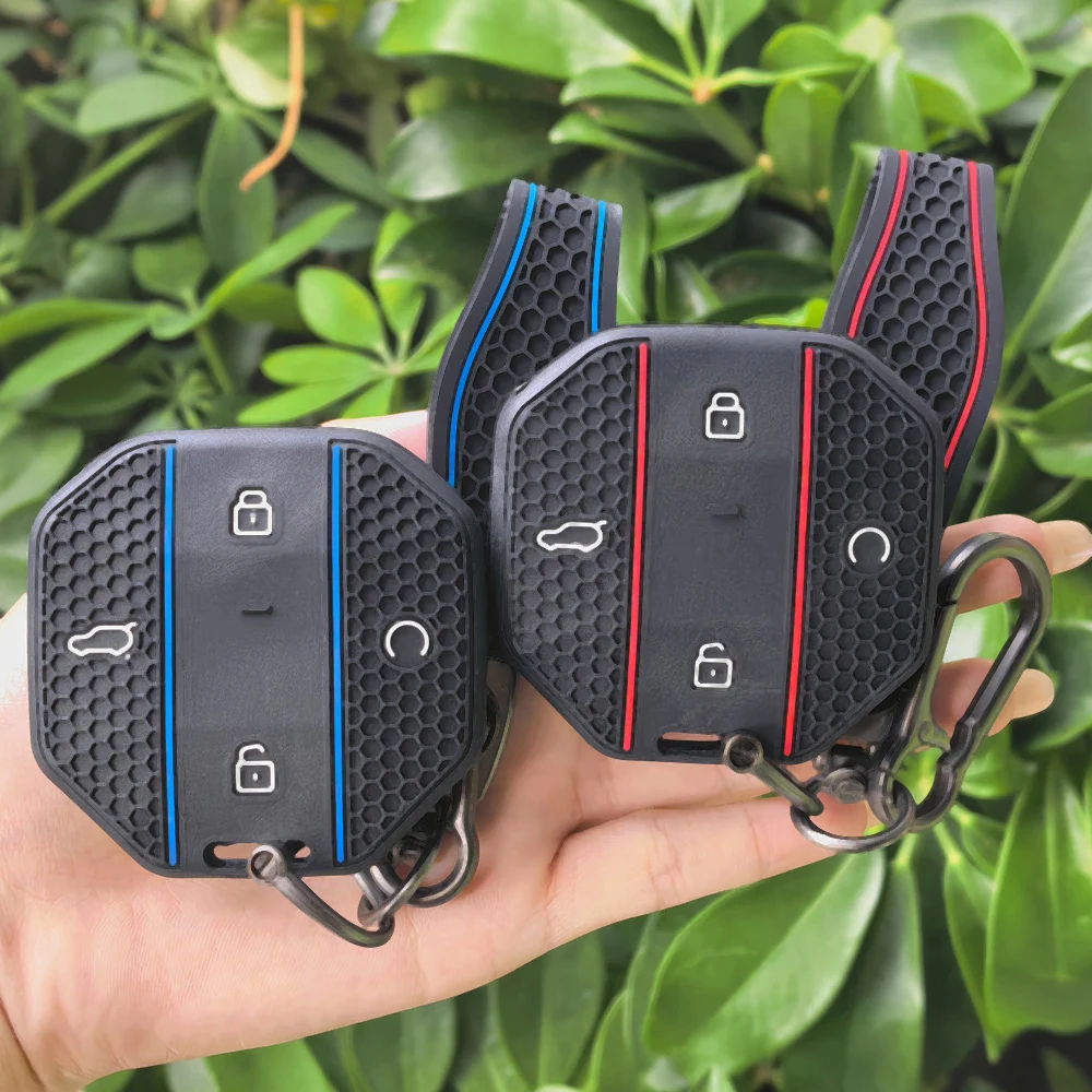 Silicone Car Key Case for Jetour T1 Freedom Traveller 2025+ Remote Protection Cover Bag Shell Keychain Holder Fob Accessories