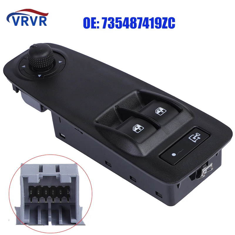 VRVR 735487419ZC Durable Car Accessories Master power window Switch For  Citroen Jumper Fiat Ducato 2006-2015