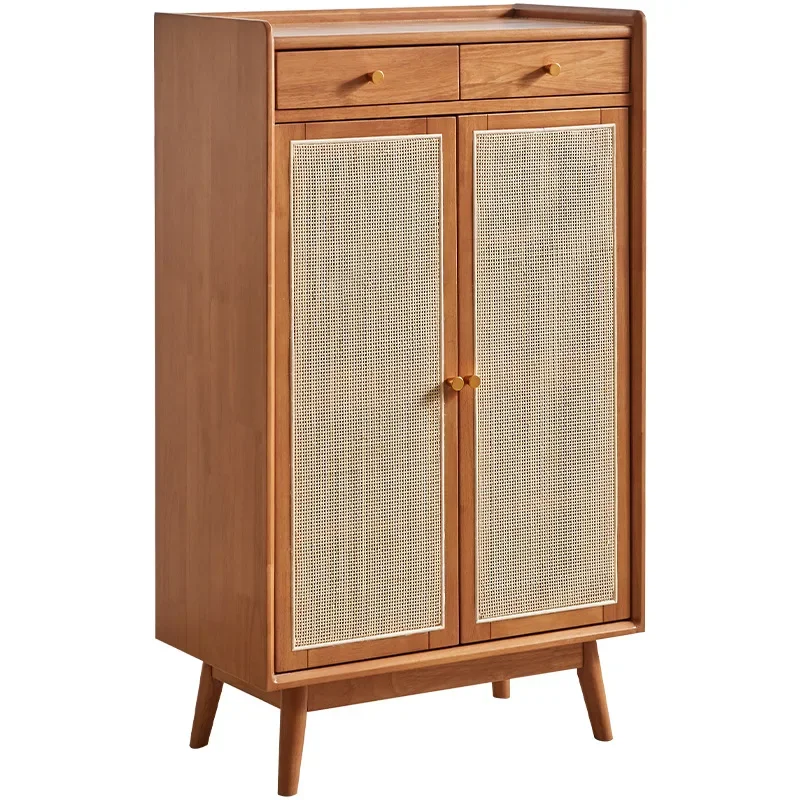 

Solid wood cabinet, rattan door, storage , shoe rack, home cabinet, entrance , foyer