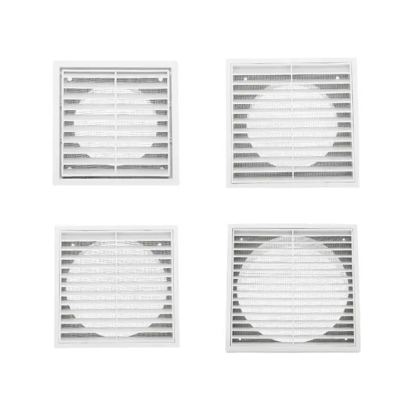 652F Square Ducting Air Ventilation Cover Wall Vent Cover with Built-in Mesh