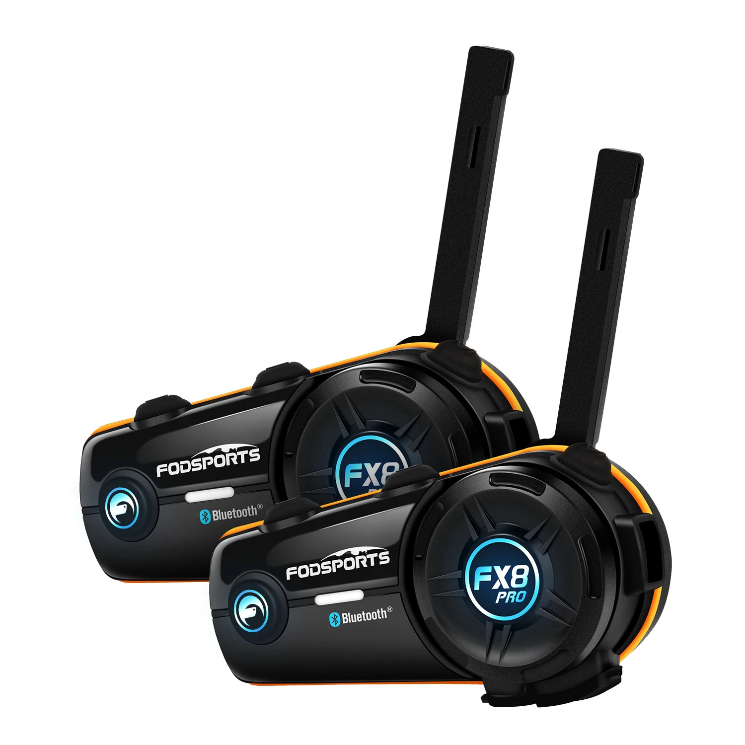 Fodsports FX8 Pro Intercom Motorradhelm-Headsets, 8-Fahrer, Dual-Bluetooth-Intercomunicador, Moto-Musik, gemeinsame Interphone 4