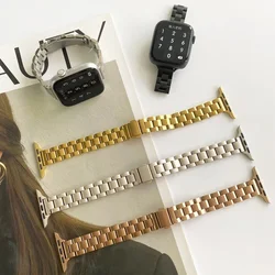 Thin metal watch strap for Apple Watch 38/40/41/42/44/45/49MM Stainless steel ladies fashion watch strap for iWatch SE987654321