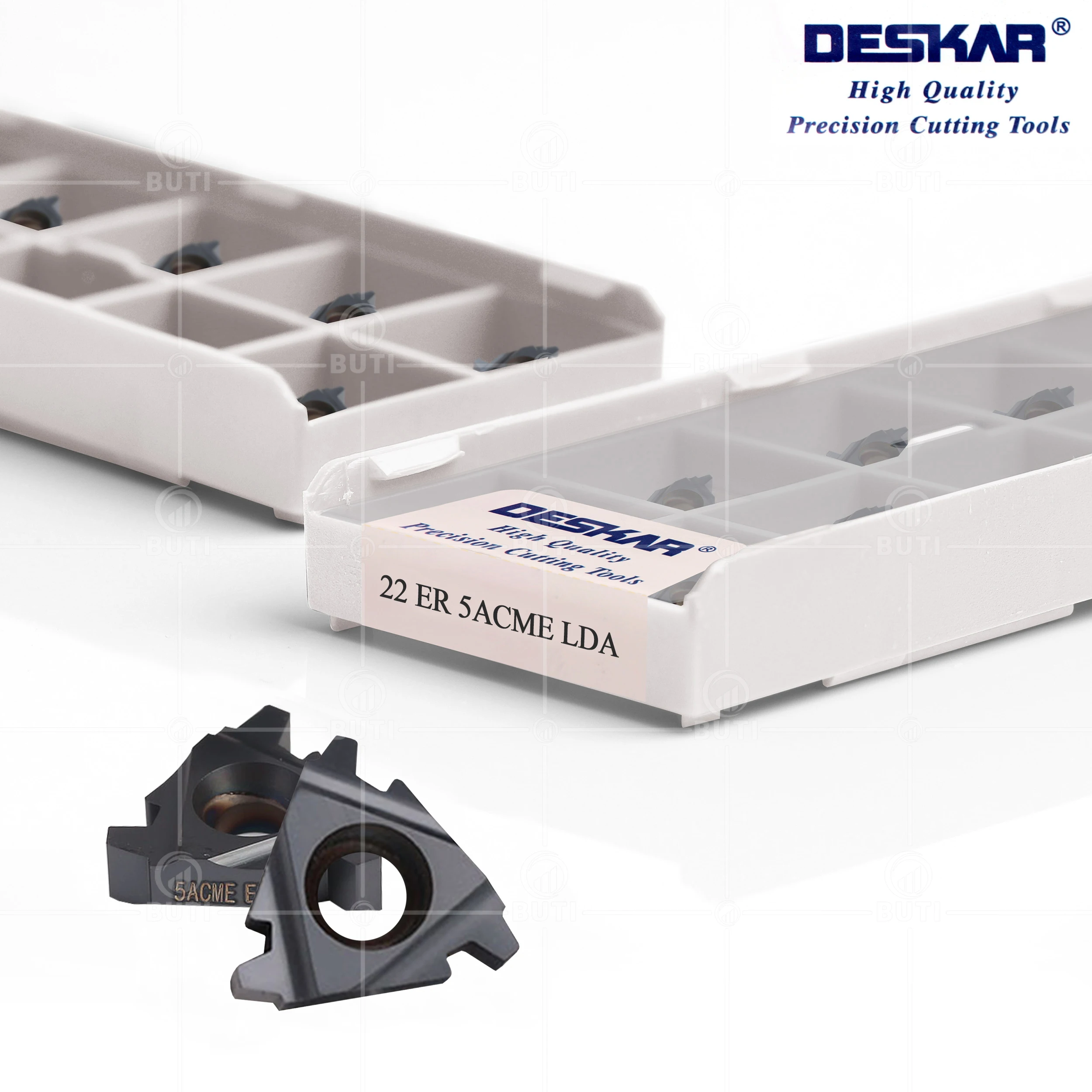 Imagem -02 - Deskar 100 Original 22er 22ir 5acme 6acme Lda Threading Turning Ferramentas Carbide Inserts Cnc Tornos Ferramentas de Corte Peças para Metal