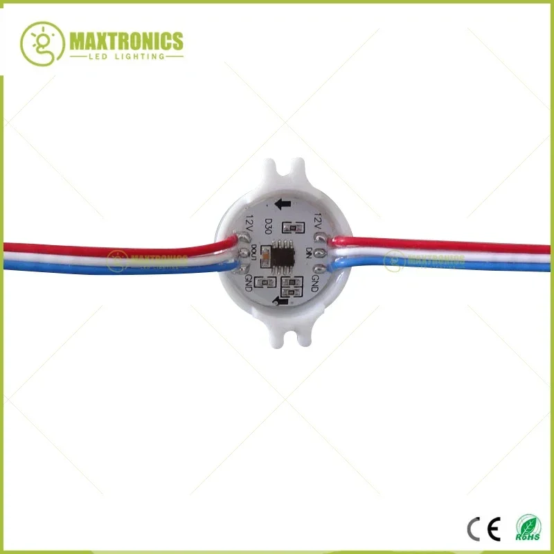 Imagem -03 - Levou Módulos 3leds 5050 Rgb 30 mm Diâmetro Ip68 Impermeável 30 mm Diâmetro 100 a 200 Pcs Atacado Ws2811 Ws2811