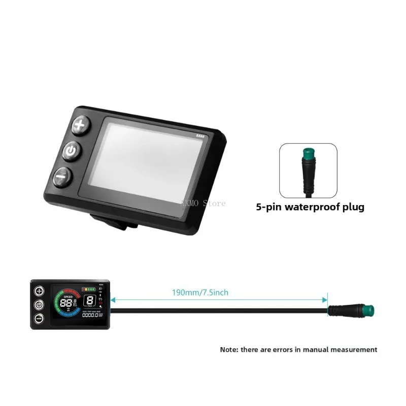 

JN S866-1S Умный цветной дисплей для электронного скутера USB-порт для зарядки Водонепроницаемый разъем работает с протоколом Версия 2, часть для электронного скутера