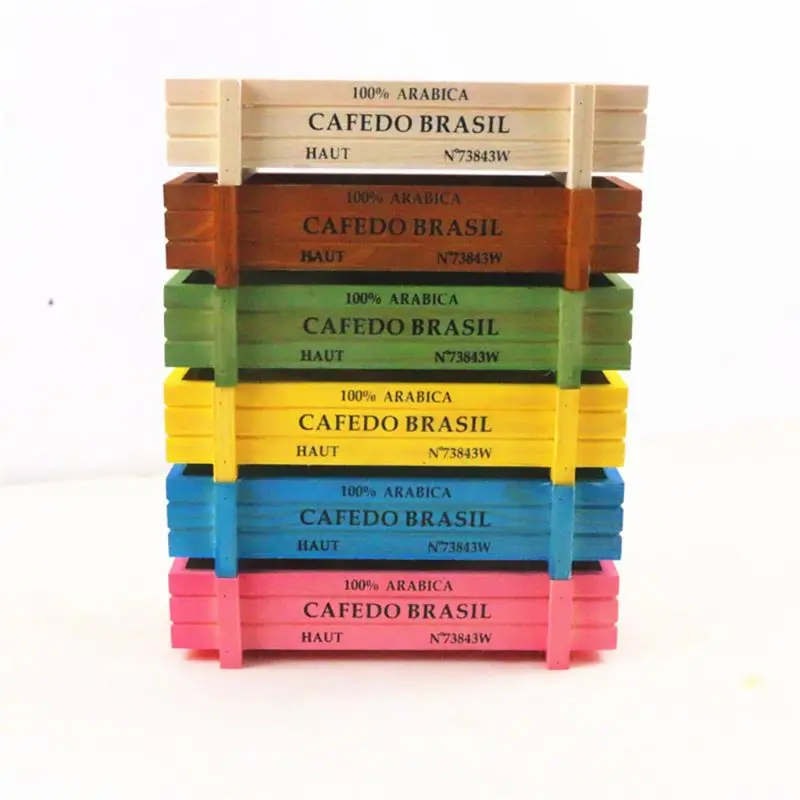 Caja De maceta De madera Vintage para jardín, contenedor De suculentas De flores, Micro paisaje, accesorios De jardín