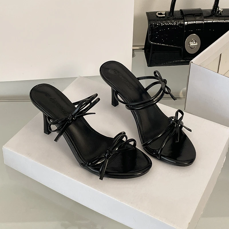 

Spring 2026 New Style Bowknot Open-toe French-Inspired High Heel Sandals for Women