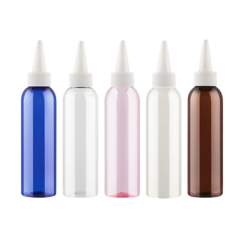 

20Pcs Empty Plastic Bottle Round Shoulder White The Tip 150ML Screw Lid Portable Refillable Cosmetic Packaging Container Bottles