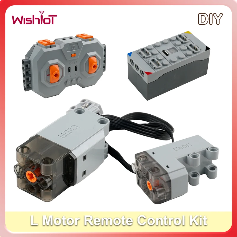 

Строительный блок Power Group Kit L Мотор Пульт дистанционного управления Механические функции Детали, совместимые с мелкими кирпичами # Т3