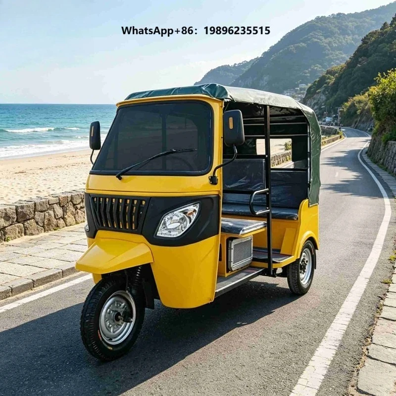 New Electric Tuktuk Three-wheeler with Integrated Rear Axle and Independent Suspension Tourist tricycle