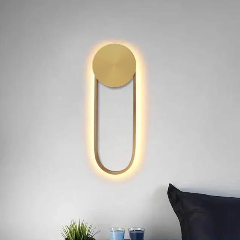 

Modern LED Wall Light Gold ring Indoor Decor Lamp Vanity Lamparas Nordic Living Room Wall sconce Kitchen Hall Bedroom lighting