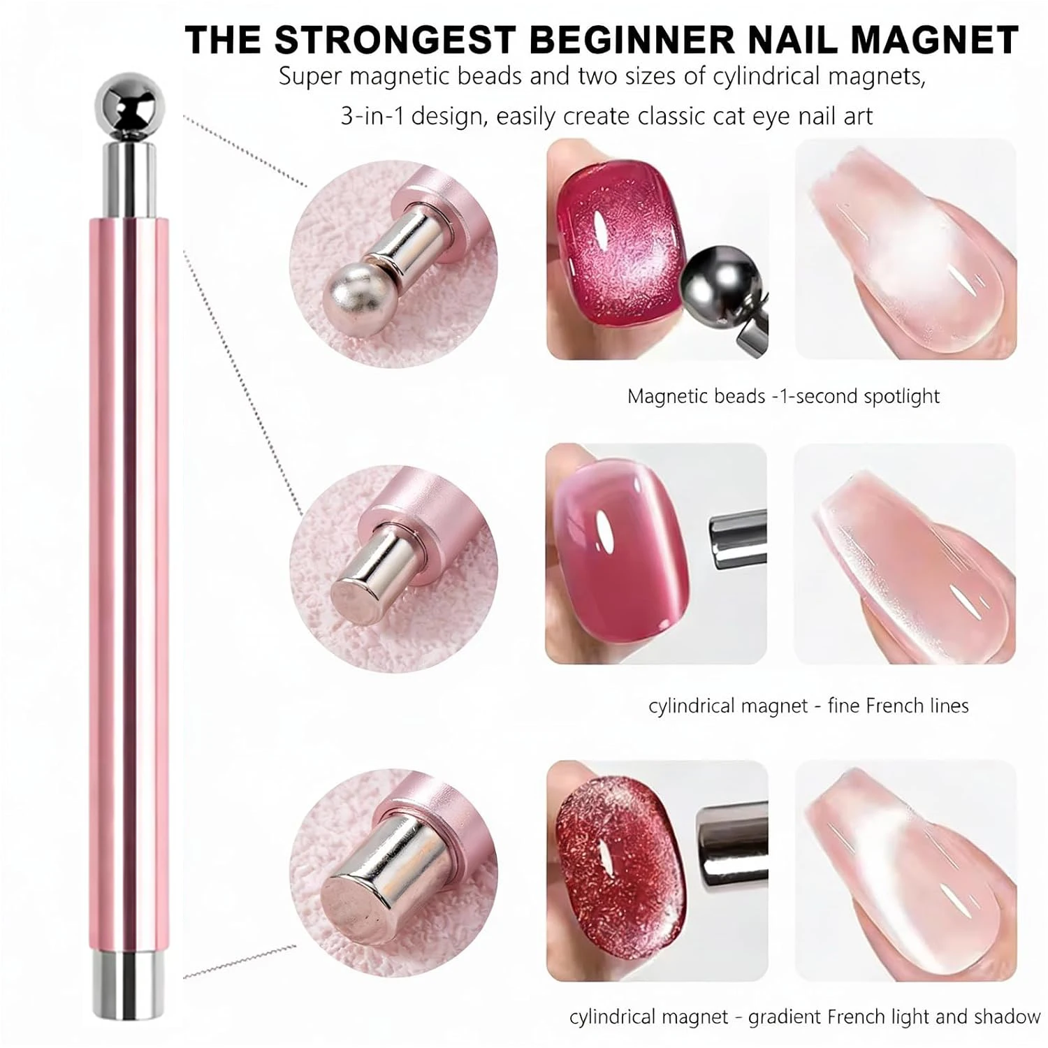 4/9個入りプロフェッショナルキャットアイネイルマグネットセ - Nail Art Full Color のレビューと価格