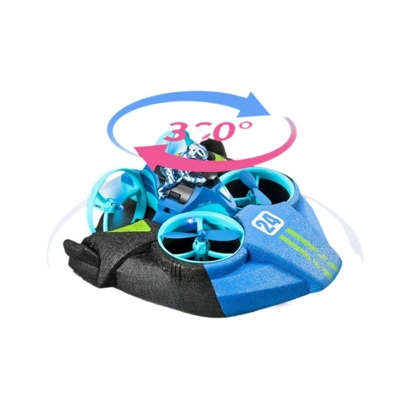 

Sea land air three in one remote-controlled aircraft, children's helicopter, stunt flying car, boys' quadcopter toy