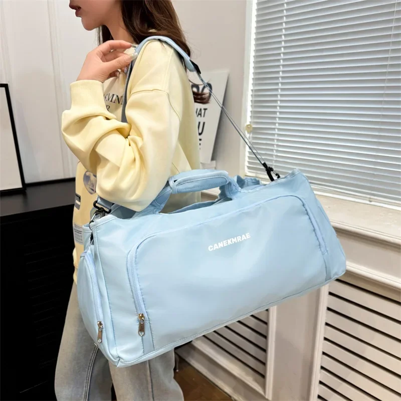 Oxford Solid Color 2024 Hot Selling Travel Handbag Large Capacity Zipper Simple Casual Crossbody Bag Soft Versatile Shoulder Bag