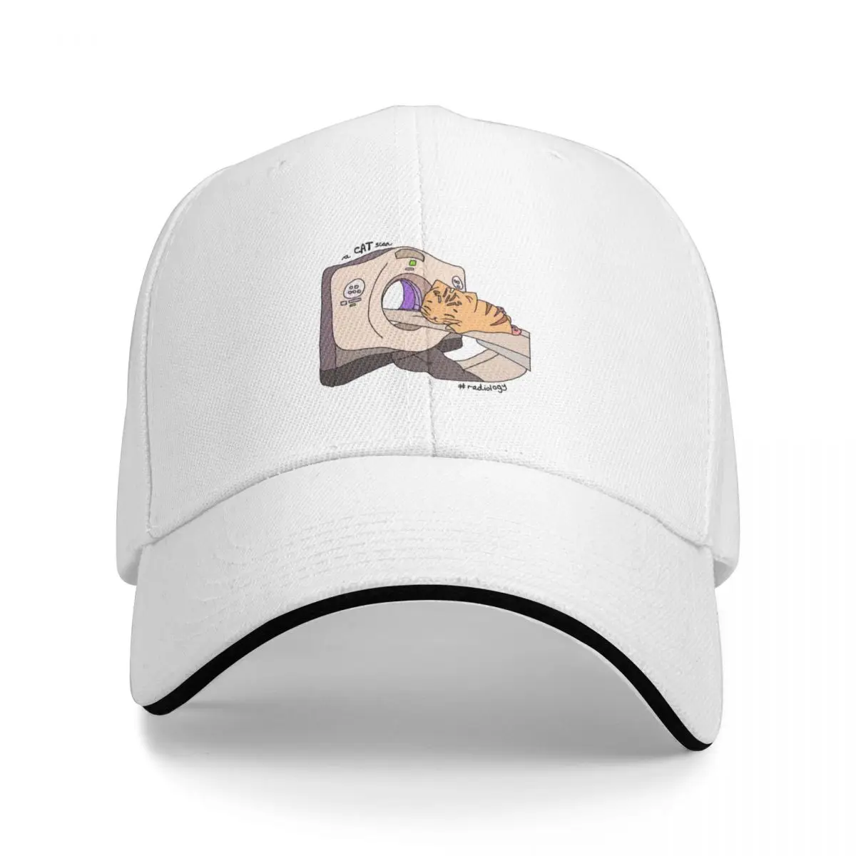 Radiography CAT scan pun - Cute Cat Medical Scan Baseball Cap Beach Bag Sun Cap Golf Caps For Men Women's