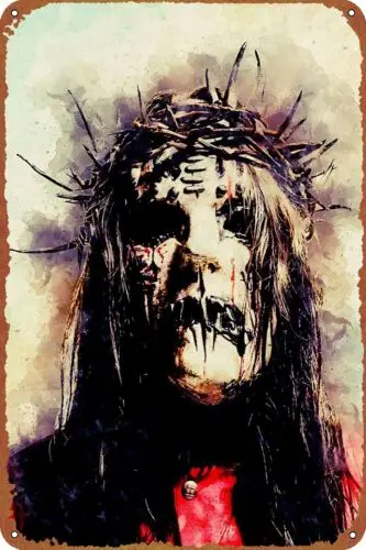 Music Joey Jordison Metal Tin Sign Poster Vintage Art Wall Decor 12 x 8 inch