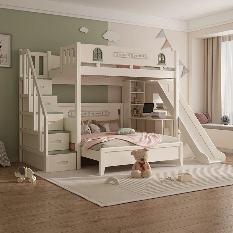 

For Drawers Storage Bunk Beds Nordic Pretty Unique King Size Frame Bunk Up Down Ladder Cama Montessoriana Infantil Furniture