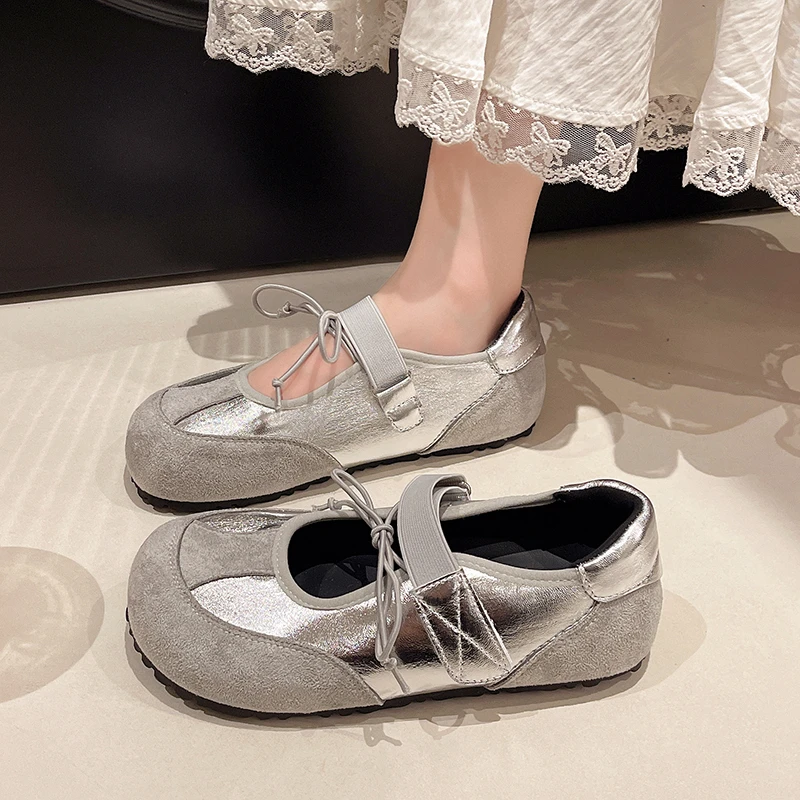 レトロな身長アップ魔法の杖デクンシューズ-レディース-2026年春新作-スカート-バレエスタイル-メリージェーン-ビルケンシュトックシューズ