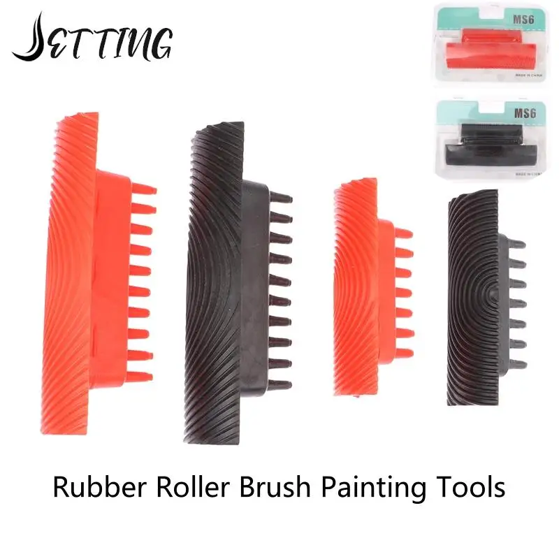 

1Set Rubber Roller Brush Painting Tools DIY Imitation Wood Graining Texture Roller Wall Painting Tools For Home Decoration