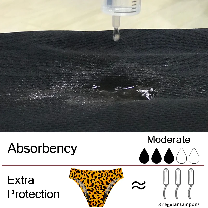 Teenage menstrual swim trunks women's bikini 4 layer leak-proof absorbent swim trunksPostpartum menstrual incontinence bikini - view 6