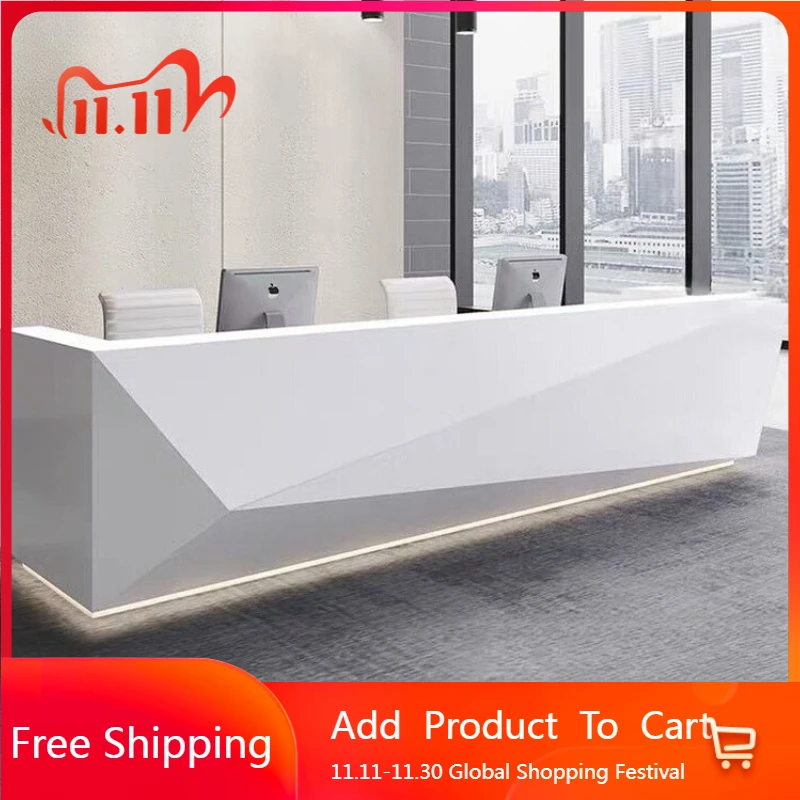 

Elegant Company Front Desk Adult Modern Commericial Service Adult Work Shop Stands Desk Beauty Salon Schreibtisch Furniture