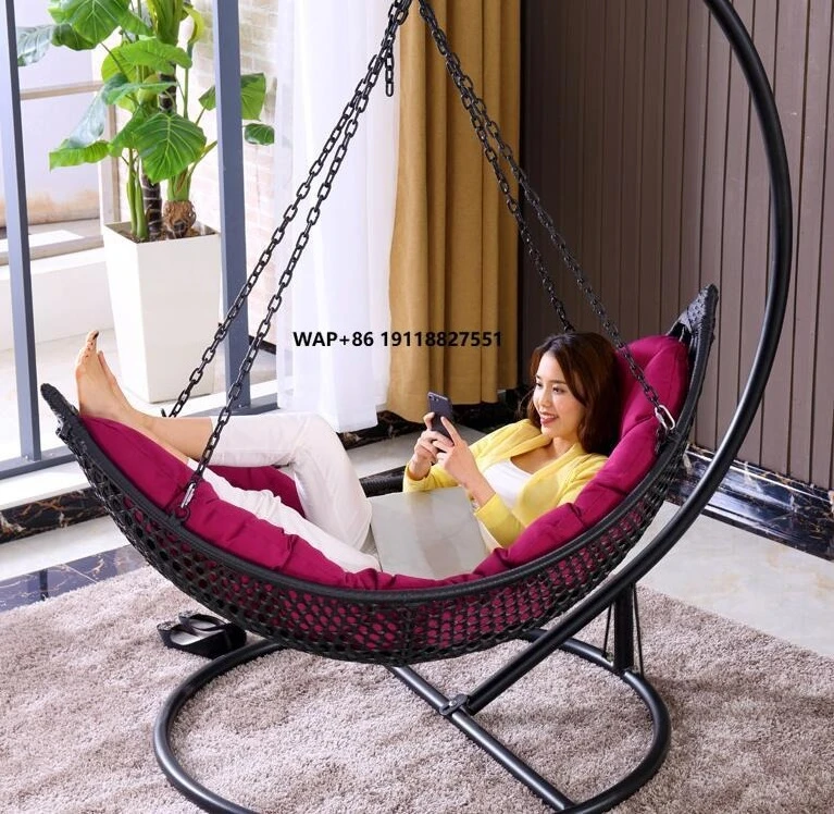 

New Indoor and Outdoor Hanging Chair Iron Hammock Hotel Home