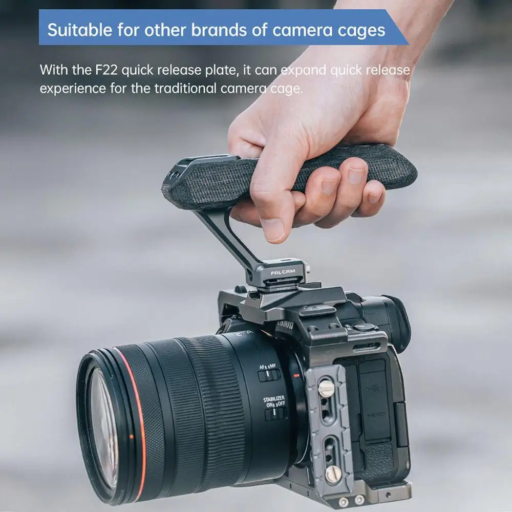 Falcam f22a3a12 f22 alça de mão superior portátil para gaiola de câmera para luz microfone monitor braço expansão f22 sistema liberação rápida