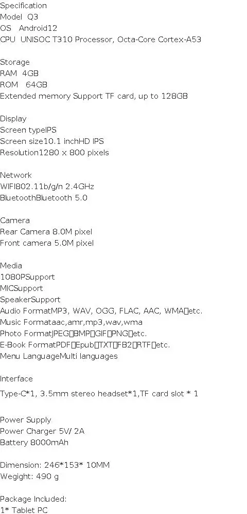 Octa Core Android 9 Tablet 10 Zoll 4gb Ram 64gb Rom 4g Telefon_voghion.com