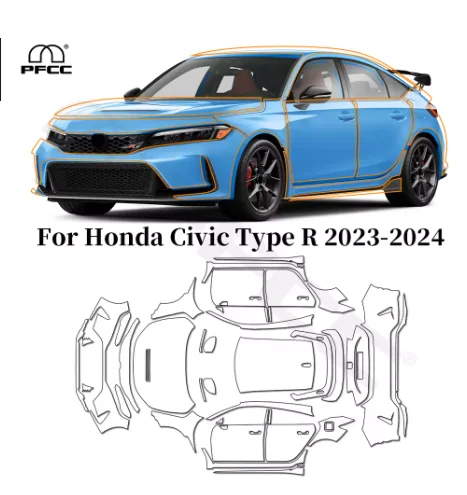 For Honda Civic Type R 2023 2024 Anti-scratch Pre-cut PPF TPU Paint Protection Film Car Body Clear Bra Resistant Invisible Cover