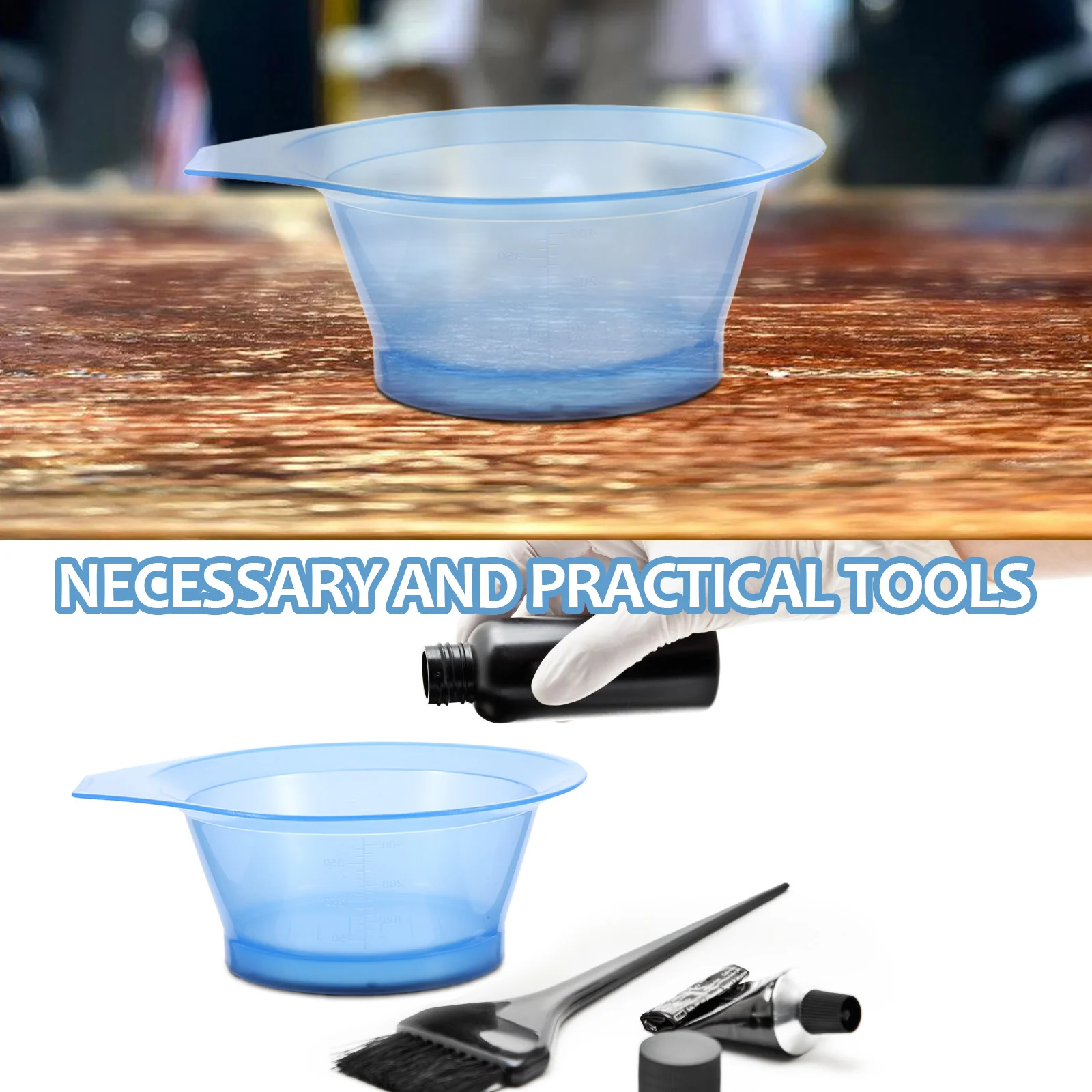 6Pcs Hair Dye Bowl Transparent DIY Coloring Accessory No Mess No Hassle Professional Salon Tool Washable Hair Dye Tool - Image 3